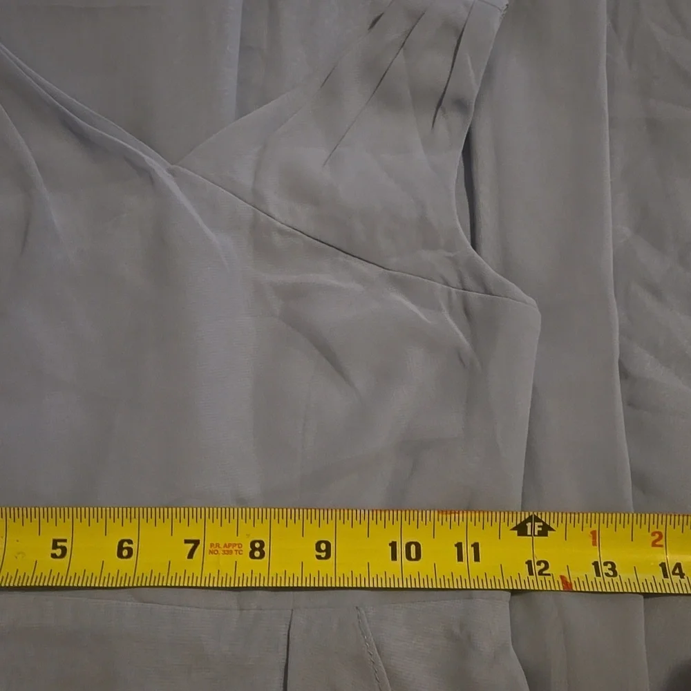Azazie V-Neck Dress in Light Blue (2b) - Picture 8 of 9